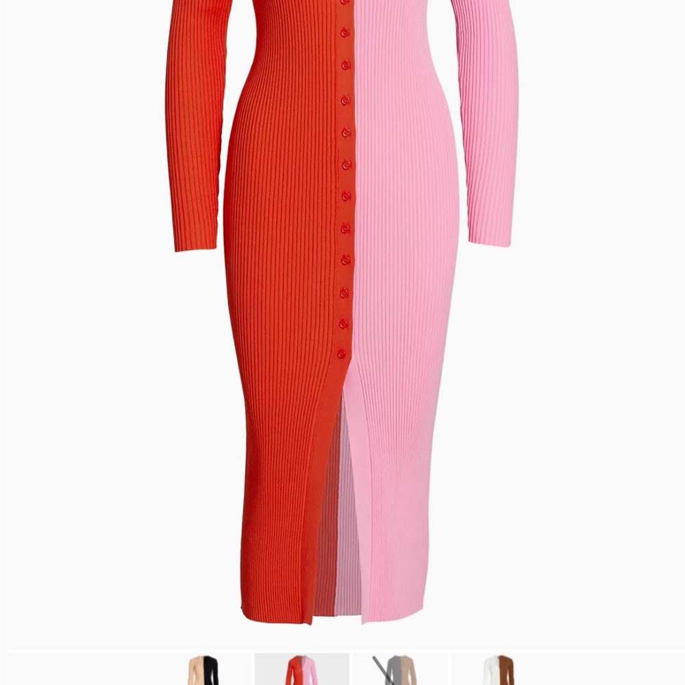 Colorblock Long Sleeve Dress